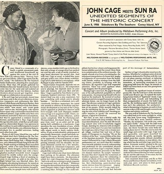 John Cage Meets Sun Ra.