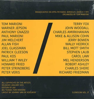 MOCA/FM. Exhibition Of One Minute Soundworks From The Museum Of Conceptual Art, San Francisco.