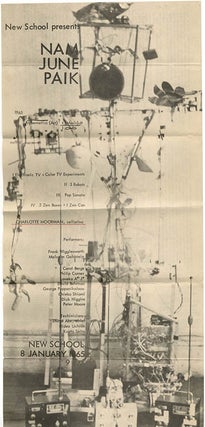 Item #39929 Broadside flyer announcing “Nam June Paik - Electronic TV + Color TV Experiments +...