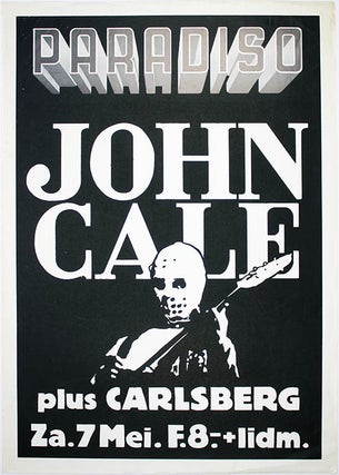 Item #39955 Original concert poster designed by Martin Kaye announcing John Cale at the Paradiso,...