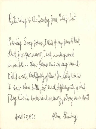 Reality Sandwiches 1953-60 + Autograph Postcard Signed.