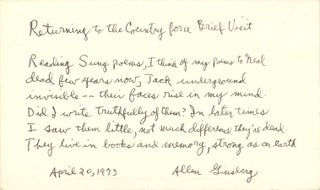Reality Sandwiches 1953-60 + Autograph Postcard Signed.