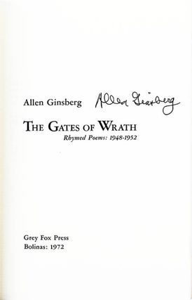The Gates of Wrath. Rhymed Poems: 1948-1952.