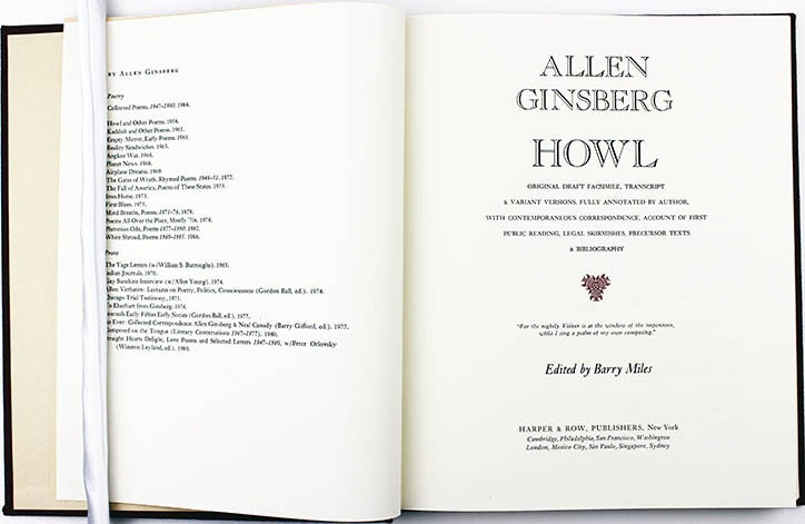 Books And Transcripts Howl. Original Draft Facsimile, Transcript & Variant Versions, Fully ...