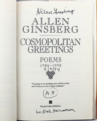 Cosmopolitan Greetings: Poems 1986-1992.