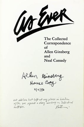 As Ever: The Collected Correspondence of Allen Ginsberg & Neal Cassady.