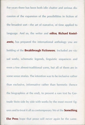 Item #40067 Breakthrough Fictioneers. Richard KOSTELANETZ