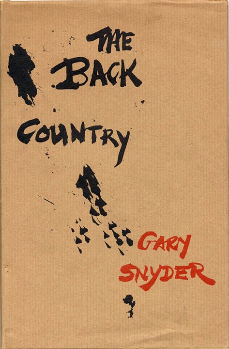 Item #40090 The Back Country. Gary SNYDER.