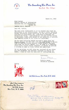 SOMETHING ELSE PRESS EPHEMERA. A collection of more than 30 ephemeral items produced by the Something Else Press between 1965 and 1972, including Newsletters, Newscards, Catalogues and Gallery announcements.