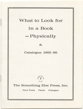 SOMETHING ELSE PRESS EPHEMERA. A collection of more than 30 ephemeral items produced by the Something Else Press between 1965 and 1972, including Newsletters, Newscards, Catalogues and Gallery announcements.