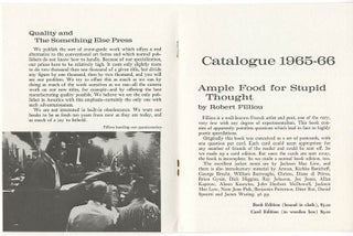SOMETHING ELSE PRESS EPHEMERA. A collection of more than 30 ephemeral items produced by the Something Else Press between 1965 and 1972, including Newsletters, Newscards, Catalogues and Gallery announcements.