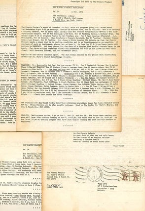 Item #40098 THE POETRY PROJECT NEWSLETTER #29, #33-37, #39-41 (NY: The Poetry Project, November...