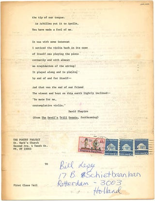 THE POETRY PROJECT NEWSLETTER #29, #33-37, #39-41 (NY: The Poetry Project, November 1, 1975 - January 1, 1977).