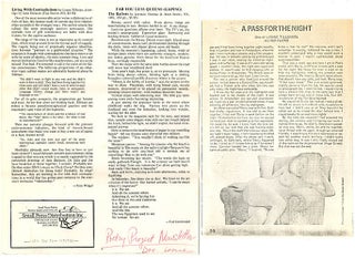 A small collection, including three early book publications accompanied by the author’s duplicated typescripts, c. 1976-84.