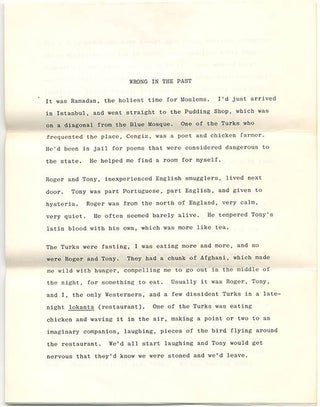 A small collection, including three early book publications accompanied by the author’s duplicated typescripts, c. 1976-84.