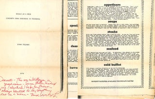 A small collection, including three early book publications accompanied by the author’s duplicated typescripts, c. 1976-84.