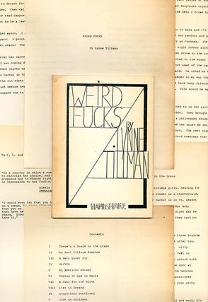 A small collection, including three early book publications accompanied by the author’s duplicated typescripts, c. 1976-84.