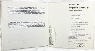 REVUE OU Cinquième Saison #33 (Paris: 1967).