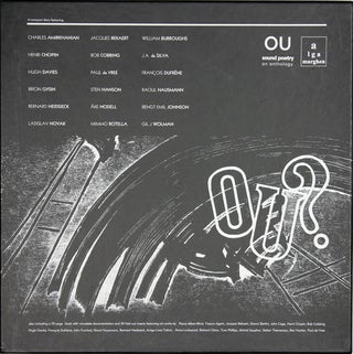 Item #40123 Henri Chopin’s Revue OU Cinquième Saison. OU Sound Poetry: An Anthology. Henri CHOPIN