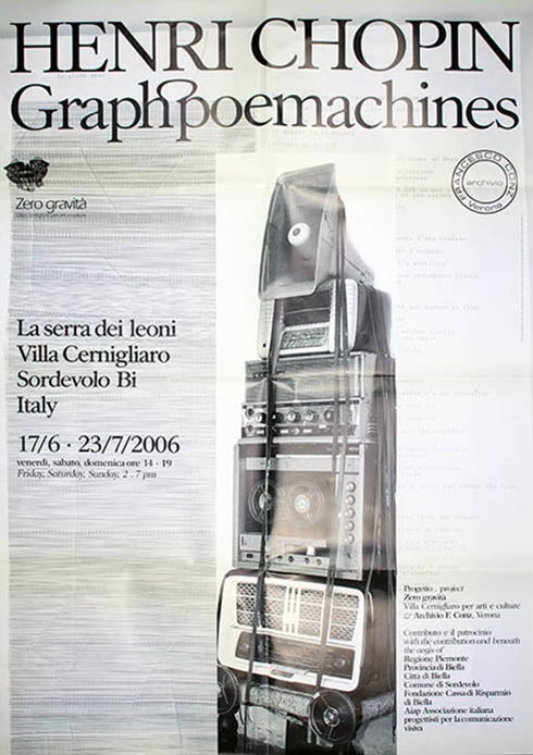 Henri Chopin: Graphpoemachines + poster | Henri CHOPIN