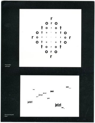 CONCRETE POETRY: AN EXHIBITION IN FOUR PARTS.