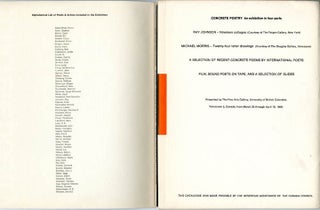 CONCRETE POETRY: AN EXHIBITION IN FOUR PARTS.