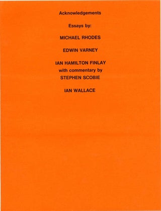 CONCRETE POETRY: AN EXHIBITION IN FOUR PARTS.