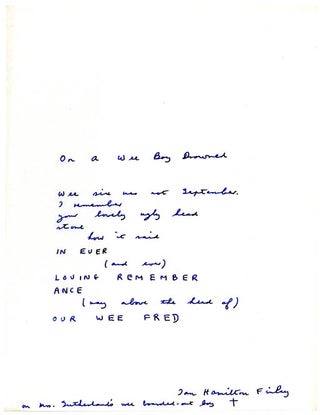 Manuscript for an unpublished collection titled “Whistling in the Dark: Poems of 1961”.