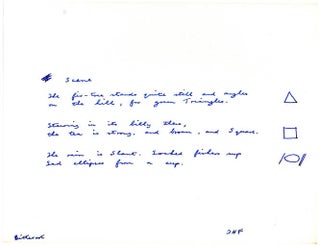 Manuscript for an unpublished collection titled “Whistling in the Dark: Poems of 1961”.