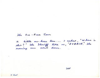 Manuscript for an unpublished collection titled “Whistling in the Dark: Poems of 1961”.