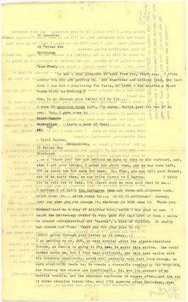 Item #40143 Typed Letter Signed to Fred Hunter, dated December 10th (1963). Ian Hamilton FINLAY