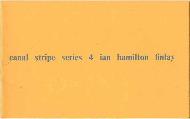 Item #40145 Canal Stripe Series 4. Ian Hamilton FINLAY.