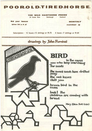 Item #40185 POOR. OLD. TIRED. HORSE. Number Thirteen (Edinburgh: The Wild Hawthorn Press [c....