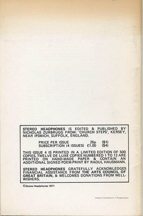 STEREO HEADPHONES #4 (Kersey, Suffolk: Spring 1971).