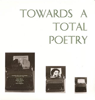Item #40197 TOWARDS A TOTAL POETRY