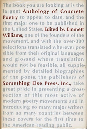 Item #40202 An Anthology of Concrete Poetry. Emmett WILLIAMS