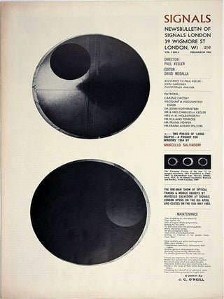 SIGNALS #1-11 (in 10), all published (London: Centre for Advanced Creative Study, August 1964 - January/February/March 1966).
