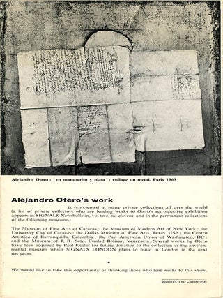 SIGNALS #1-11 (in 10), all published (London: Centre for Advanced Creative Study, August 1964 - January/February/March 1966).