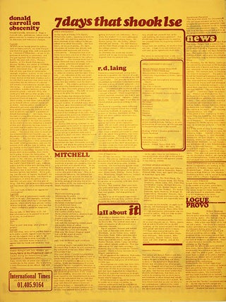 INTERNATIONAL TIMES #1-17 (London: October 14th, 1966-July 28th, 1967).