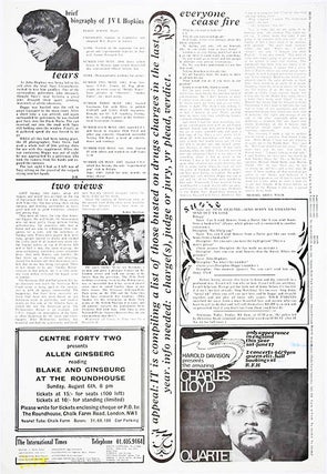 INTERNATIONAL TIMES #1-17 (London: October 14th, 1966-July 28th, 1967).