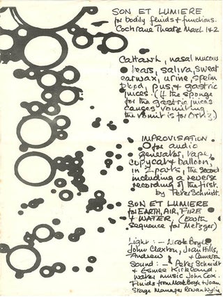 Item #40212 Son et Lumière for Bodily Fluids and Functions. Mark BOYLE