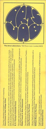 Item #40227 Promotional leaflet with membership form (detached), nd. (c. Autumn 1968). The ARTS LAB