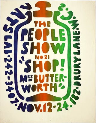 Item #40229 A poster announcing performances of The People Show No. 21, ‘Shop! Mrs....