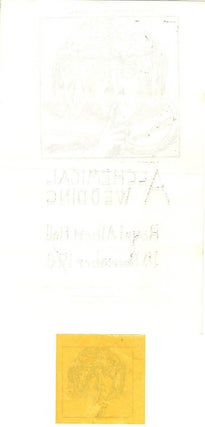 A mimeographed flyer announcing the ‘Alchemical Wedding’, reproducing the image from the poster + sticker.
