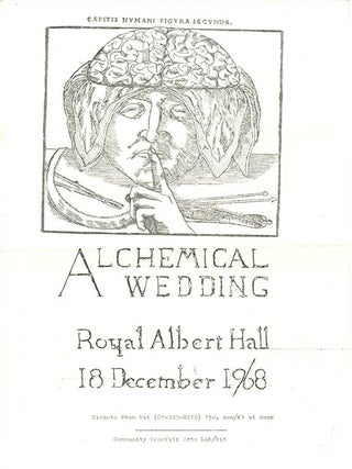 Item #40236 A mimeographed flyer announcing the ‘Alchemical Wedding’, reproducing the image...