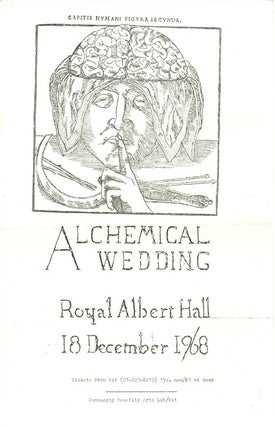 Item #40236 A mimeographed flyer announcing the ‘Alchemical Wedding’, reproducing the image...