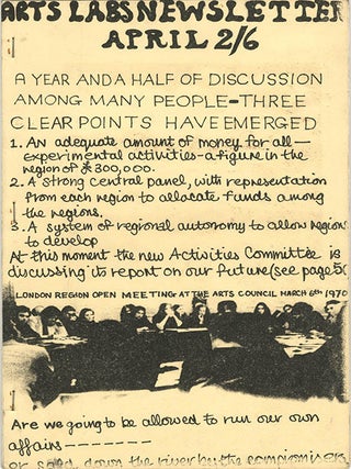 THE ARTS LABS NEWSLETTER (London: BIT Information Service, October 1969-August 1971). 17 issues (all published)