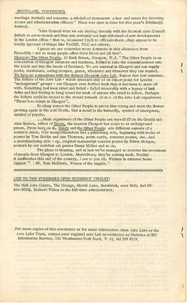 THE ARTS LABS NEWSLETTER (London: BIT Information Service, October 1969-August 1971). 17 issues (all published)