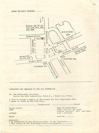 A group of thirteen schedules and advertisement flyers for film screenings (which predominate), theatrical events, music concerts, workshops and exhibitions, November 4th, 1969-March 21st, 1971.