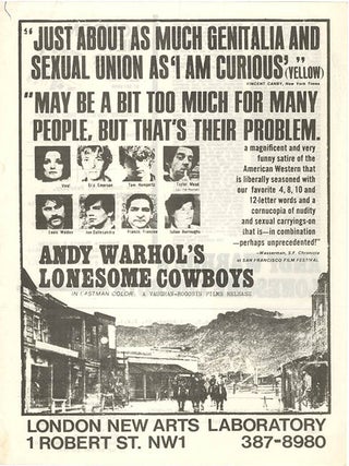 A group of thirteen schedules and advertisement flyers for film screenings (which predominate), theatrical events, music concerts, workshops and exhibitions, November 4th, 1969-March 21st, 1971.